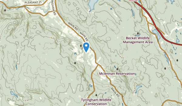 Tyringham, Massachusetts Map