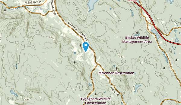 Tyringham, Massachusetts Map