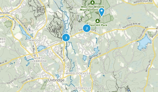 Uxbridge, Massachusetts Map
