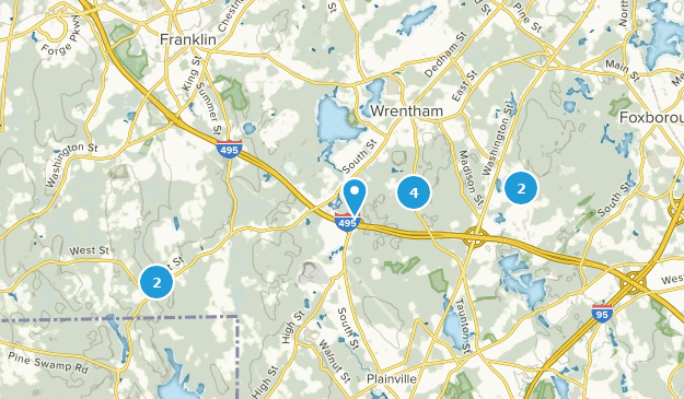 Wrentham, Massachusetts Map
