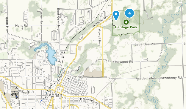 Adrian, Michigan Map