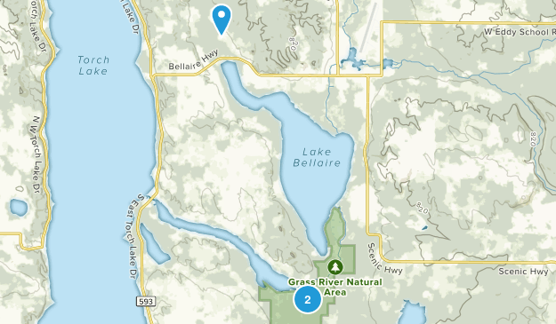 Bellaire, Michigan Map