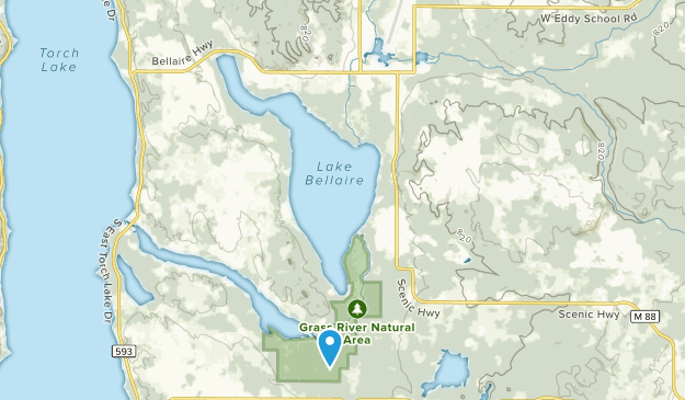 Bellaire, Michigan Map