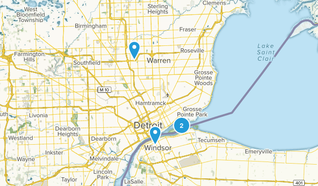 Detroit, Michigan Map