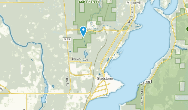 Gladstone, Michigan Map