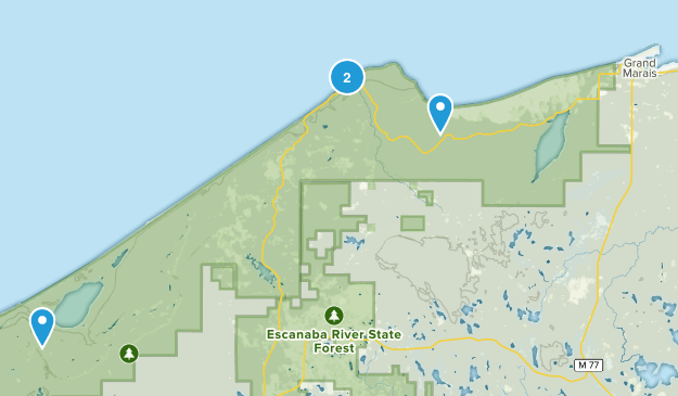 Grand Marais, Michigan Map