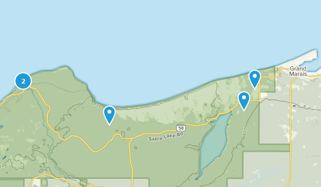 Grand Marais, Michigan Map