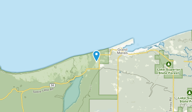 Grand Marias, Michigan Map