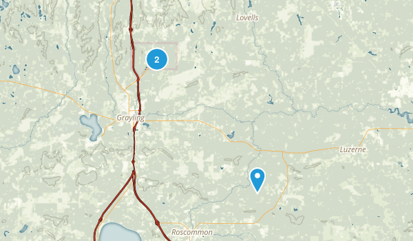 Grayling, Michigan Map