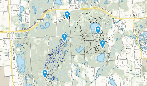 Municipio de Highland, Míchigan Map