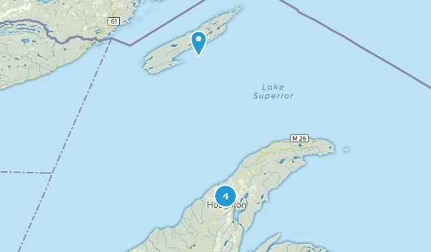 Houghton, Michigan Map