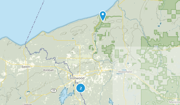 Ironwood, Michigan Map