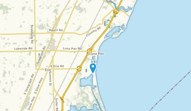 Luna Pier, Michigan Map