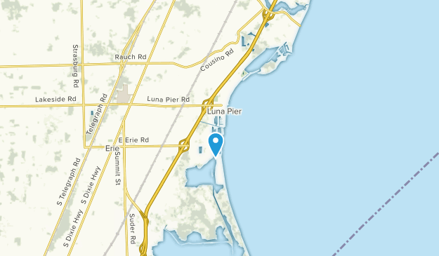 Luna Pier, Michigan Map