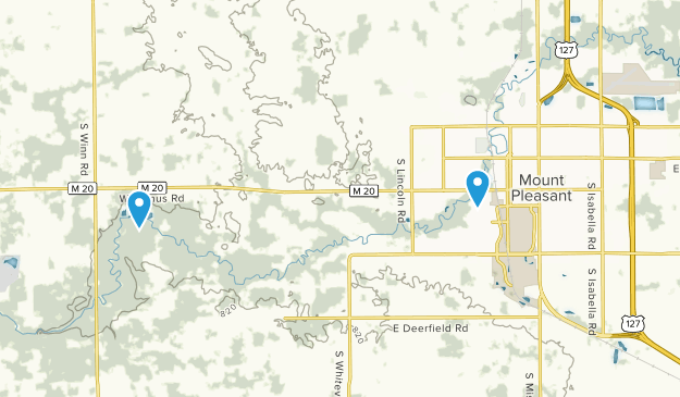 Mt Pleasant, Michigan Map