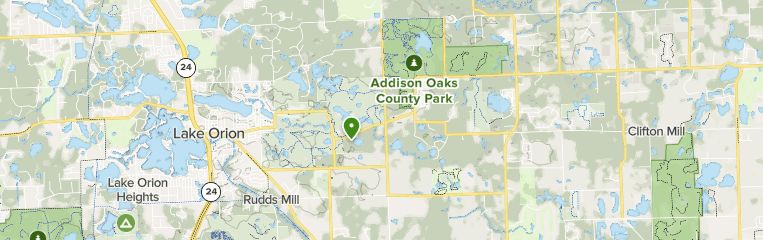 Map of trails in Oakland County, Michigan
