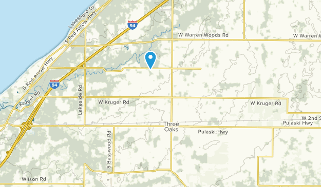 Three Oaks, Michigan Map