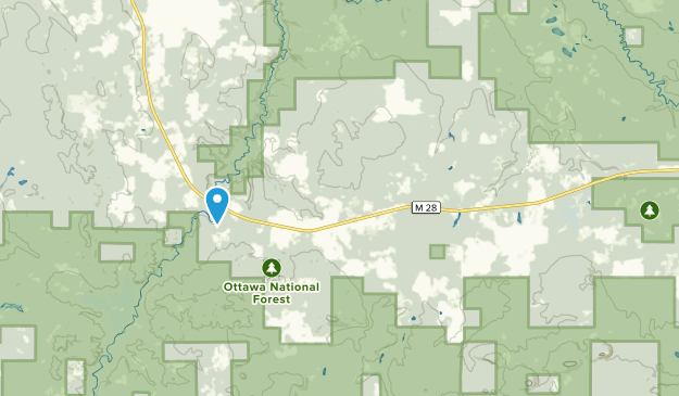 Trout Creek, Michigan Map