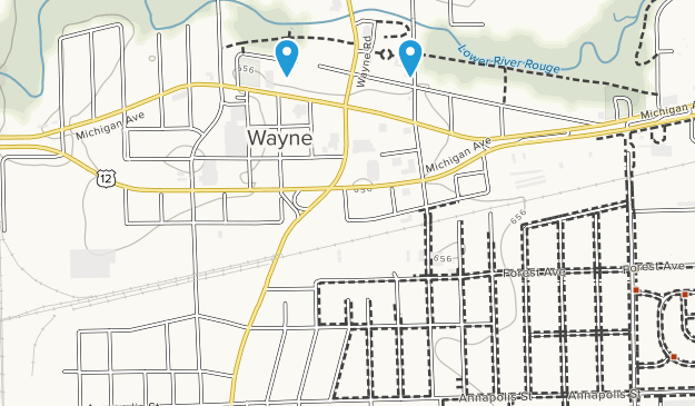 Wayne, Michigan Map