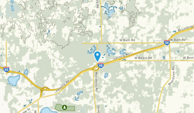 Woodhull, Michigan Map