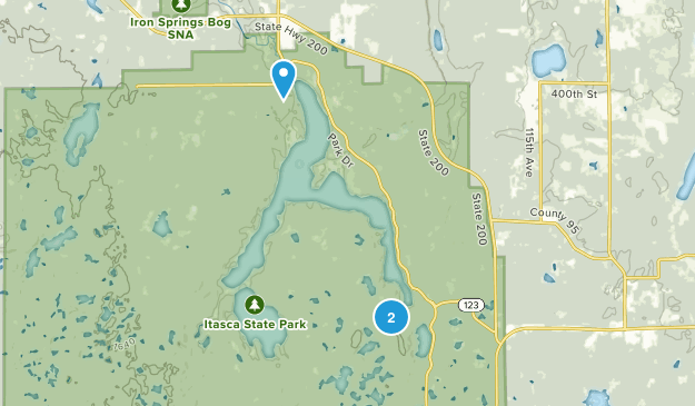 Lake Itasca, Minnesota Map