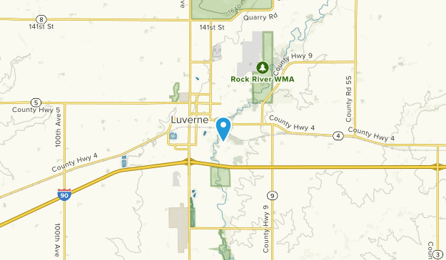 Luverne, Minnesota Map