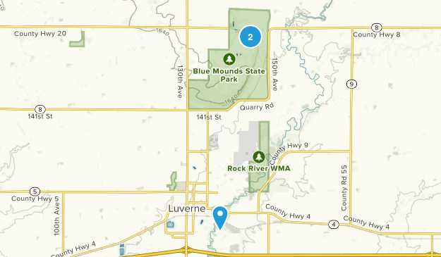 Luverne, Minnesota Map