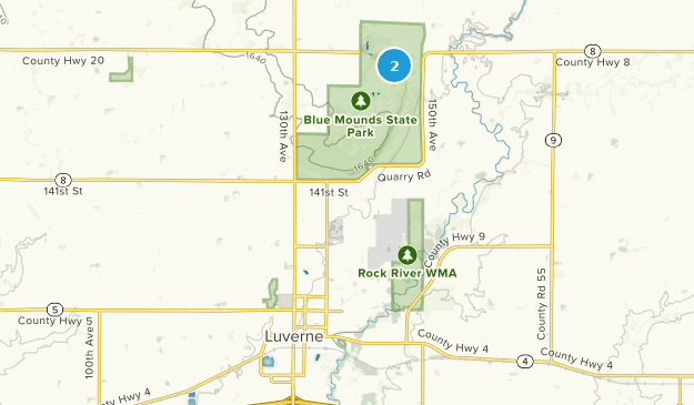 Luverne, Minnesota Map