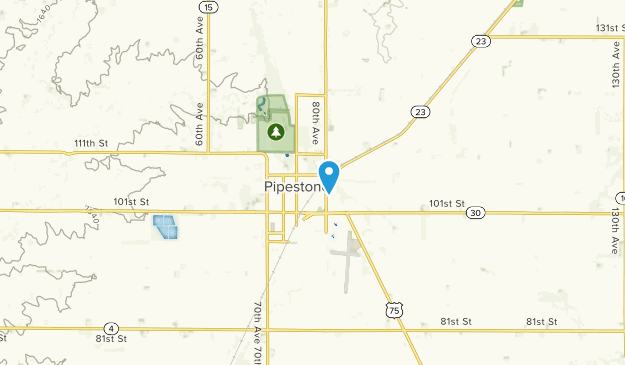 Pipestone, Minnesota Map