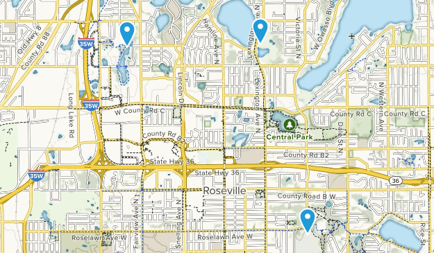 Roseville, Minnesota Map