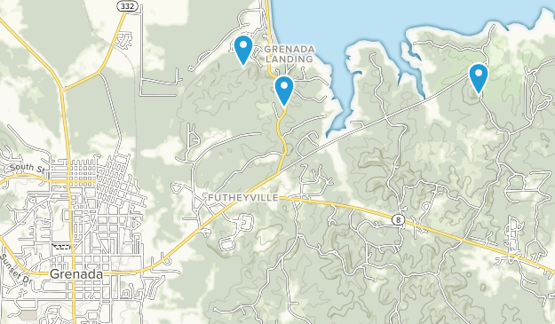 Grenada, Mississippi Map