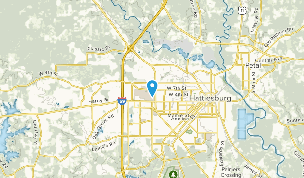 Hattiesburg, Mississippi Map