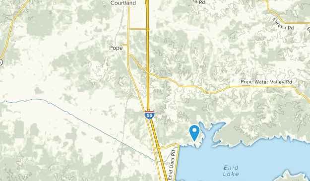 Pope, Mississippi Map