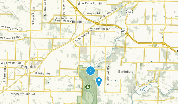 Brookline, Missouri Map