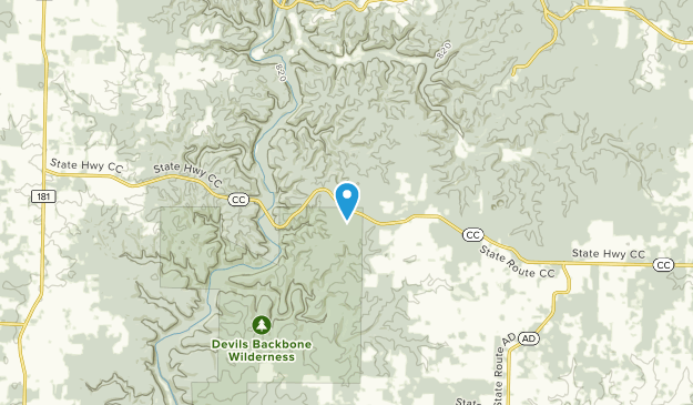 High Place Lookout Tower, Missouri Map