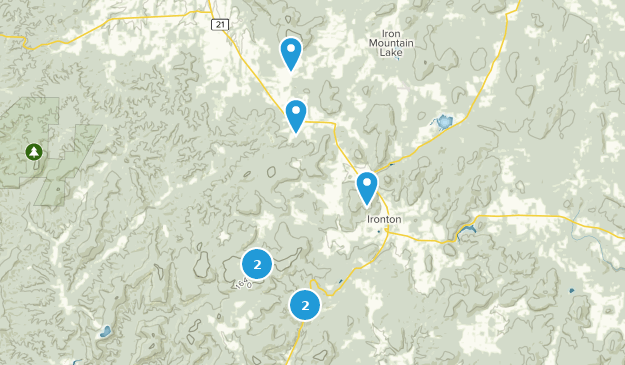 Ironton, Missouri Map