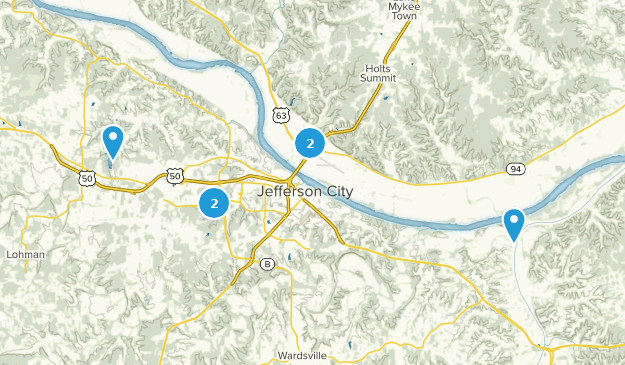 Jefferson City, Missouri Map