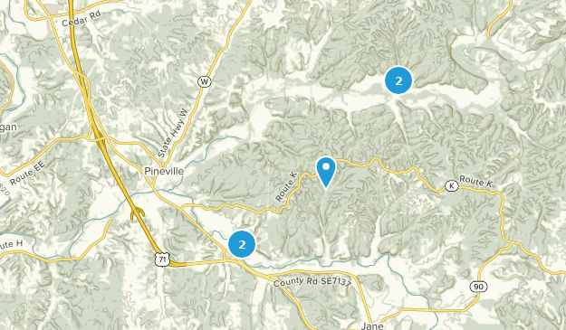 Pineville, Missouri Map