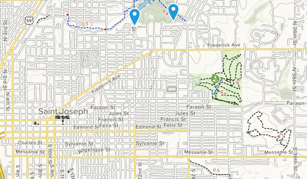 Saint Joseph, Missouri Map
