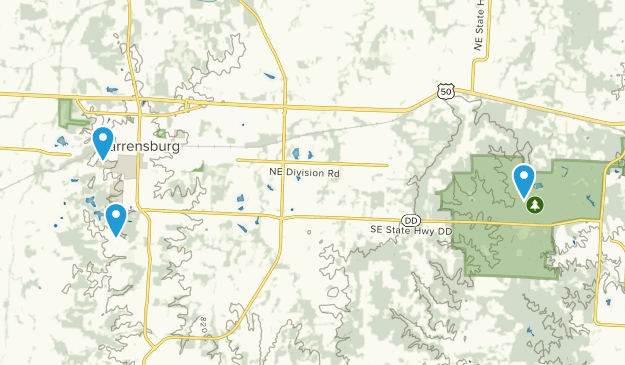 Warrensburg, Missouri Map