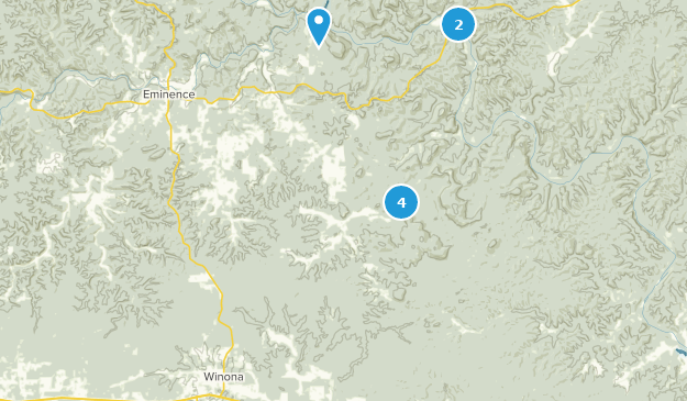 Winona, Missouri Map