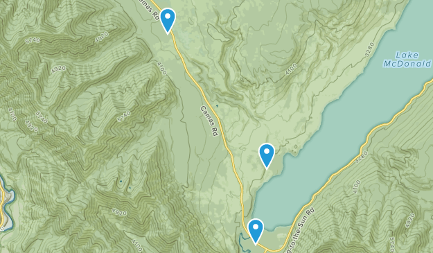 Apgar, Montana Map