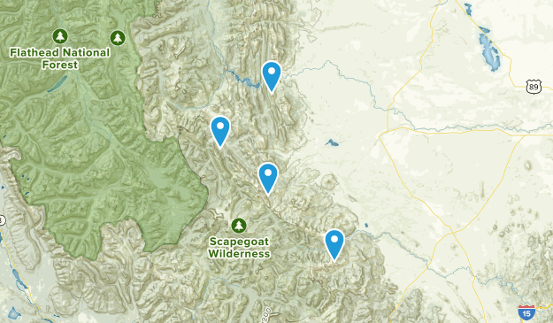 Augusta, Montana Map