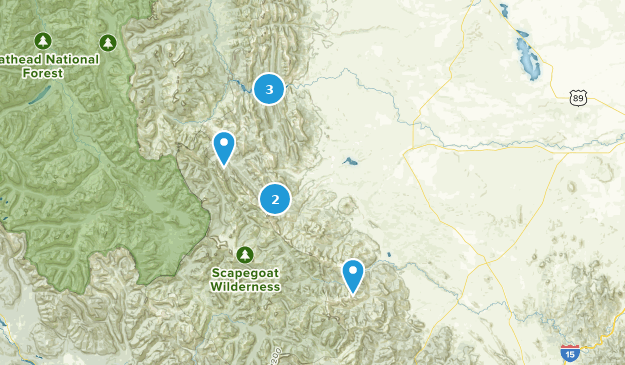 Augusta, Montana Map