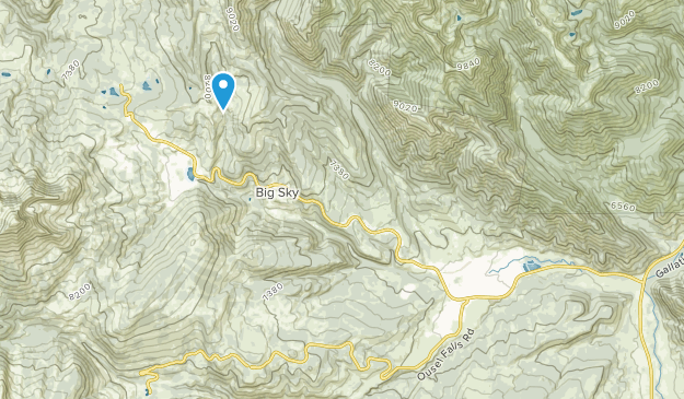 Big Sky Mountain Village, Montana Map