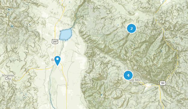 Ennis, Montana Map