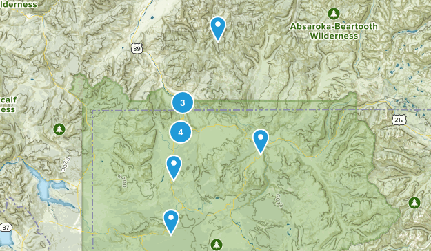Gardiner, Montana Map