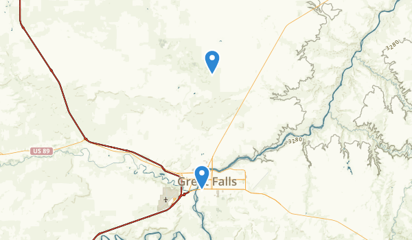 Great Falls, Montana Map