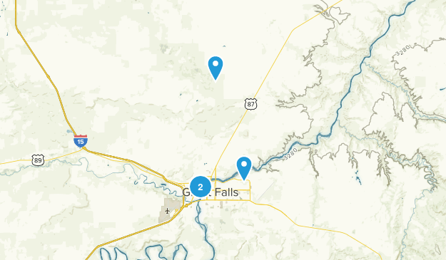 Great Falls, Montana Map
