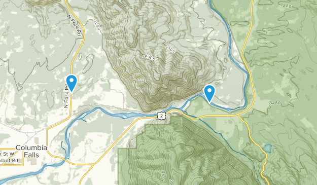 Martin City, Montana Map